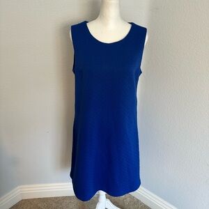 Tommy Hilfiger Royal Blue Textured Stretchy Sheath Dress